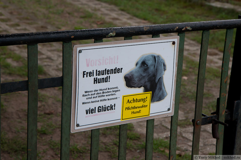 Табличка с предупреждением о собаке